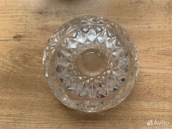 Хрустальная конфетница СССР Стеклянная посуда