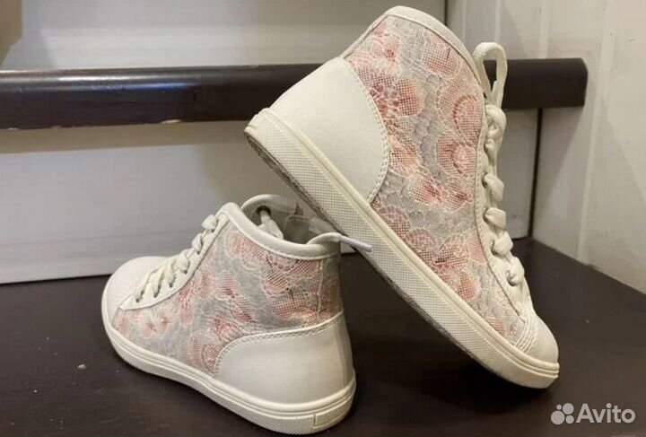 Кеды детские кожаные для девочки 30 размер