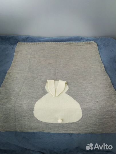 Плед детский вязаный Зайка