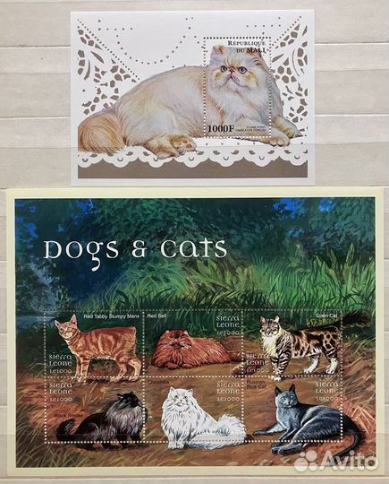 Марки Фауна Кошки