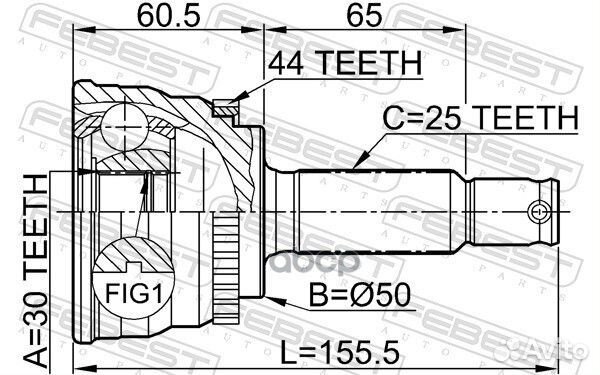 ШРУС внешний hyundai elantra/lantra (CA) 2000-2006