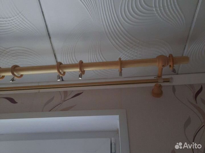 Карниз, шторы и тюль для комнаты