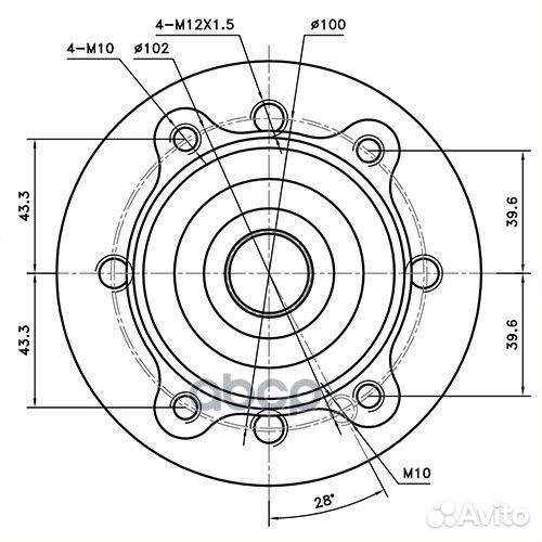 Ступица передняя перед Z89394R Zikmar