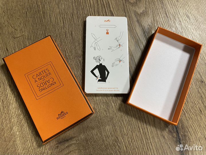 Карты Hermes о завязывании шарфов Knotting cards