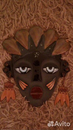 Маска.вождь.сувенир.картина.панно.чеканка