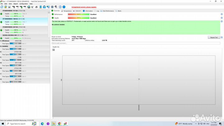 HDD seagate 1TB (оригинал)