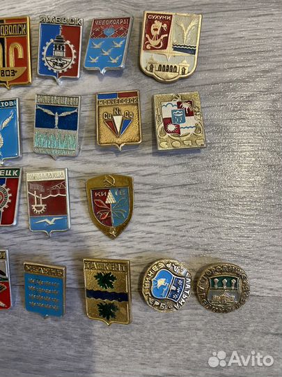 Значки СССР гербы городов одним лотом