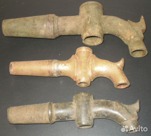 Старинные бронзовые бочковые краны