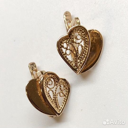 Золотые серьги 585 пробы