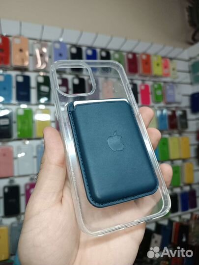 Кардхолдер Apple Leather Wallet Magsafe