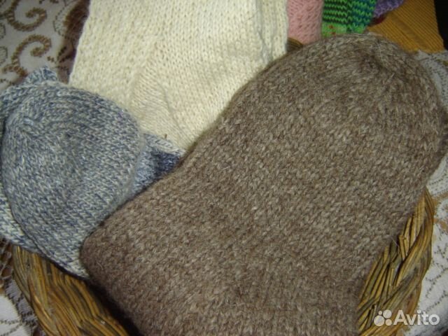 Носки тёплые, вязаные вручную