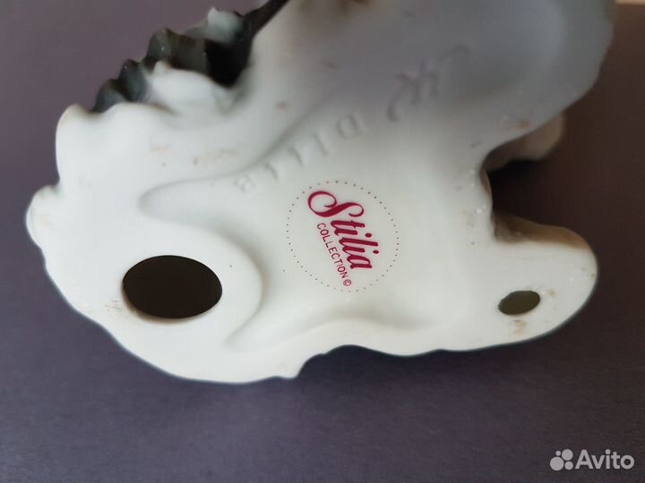 Бронь Статуэтка фарфор собачка болонка Stilia