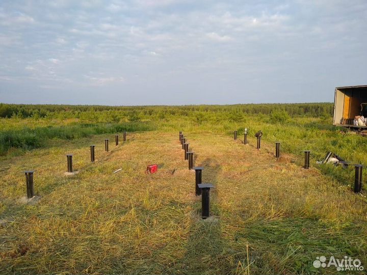 Сваи винтовые с монтажом