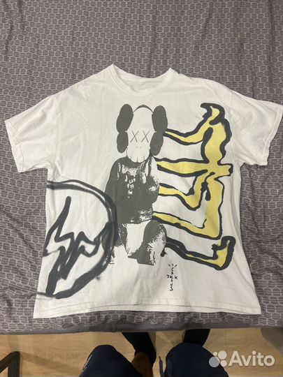 Футболка Travis scott cactus jack x Kaws