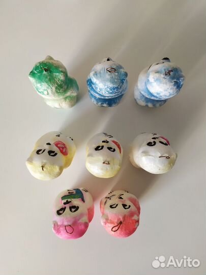 Елочные игрушки СССР пенопластовые Мишки