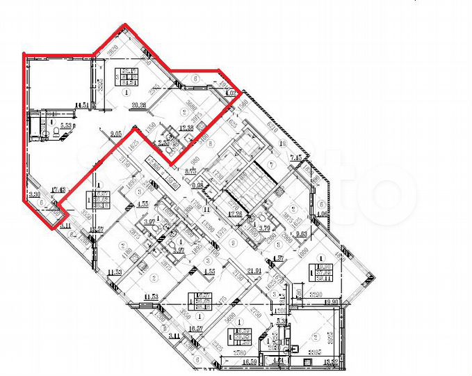 3-к. квартира, 84,3 м², 6/12 эт.