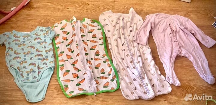 Детские вещи пакетом от 0 до года для девочки