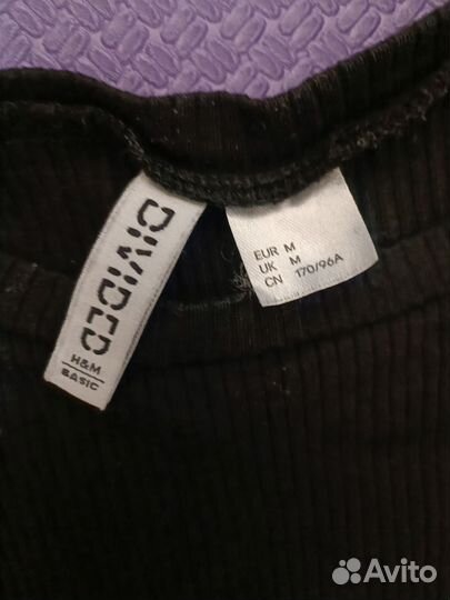 Топ укороченный черный hm