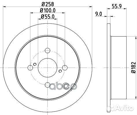 Диск тормозной corolla (E12 ) corolla Estate