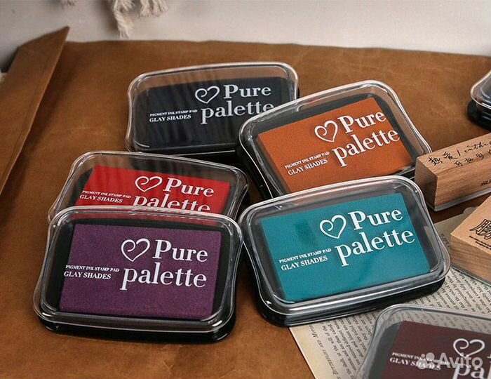 Штемпельная подушка - красный цвет 6х10 см