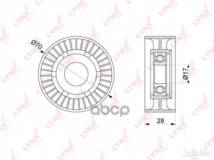 Ролик натяжной навесного оборудования PB5228 LY