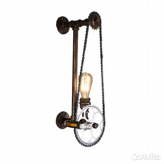 Настенный велосипедный светильник индастриал лофт