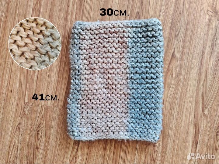 Женский снуд вязаный зимний, шарф вязаный