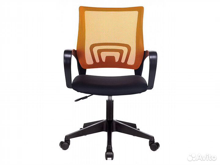 Кресло Бюрократ сн-695 пластик черный/сетка оранж