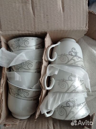 Набор чайный 12 предметов на металлическом стенде