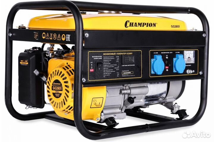 Генератор Champion GG2801 (2,8/3,0 кВт 15л 39 кг)