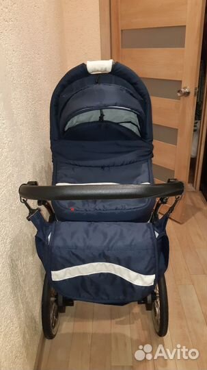 Коляска 2 в 1 Adbor Marsel Classic Navy Blue