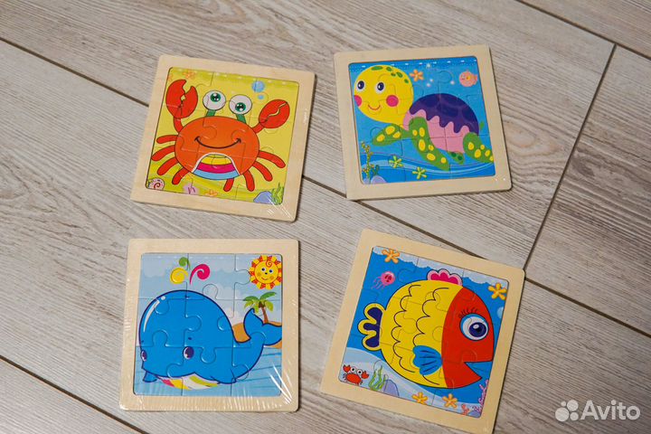 Деревянные развивающие пазлы