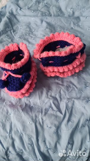 Пинетки вязаные детские, носочки, варежки