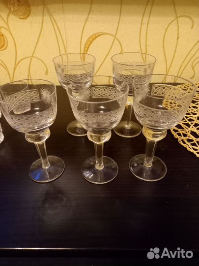 Хрустальные рюмки на ножке СССР