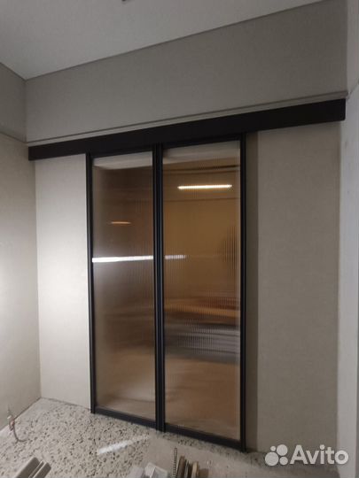 Межкомнатные перегородки с рифленым стеклом