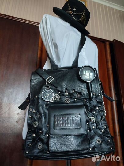 Кожаная сумка-портфель precentor мужская стимпанк