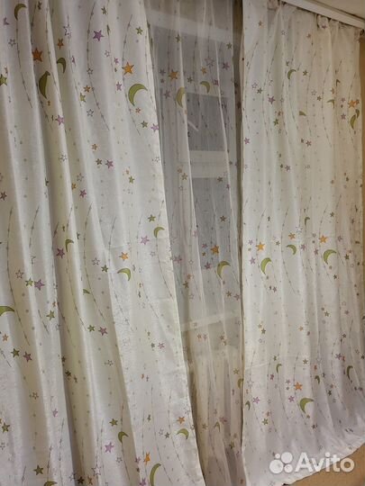 Комплект шторы с тюлем