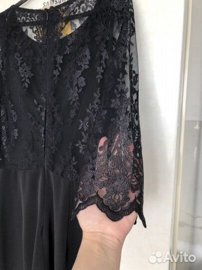 Комбинезон женский черный с кружевом