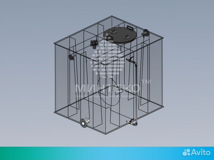 Емкость в металлическом каркасе V3,6 m3