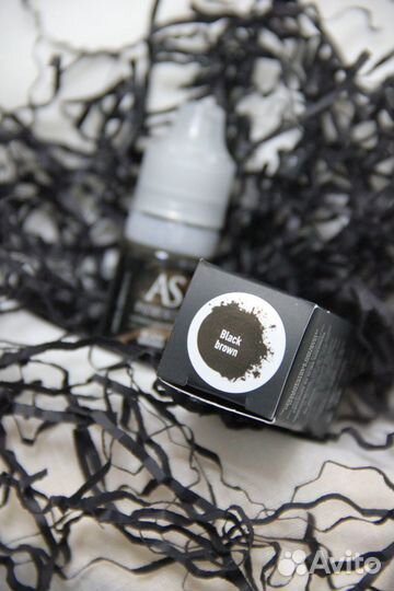 Пигмент для бровей Black brown AS