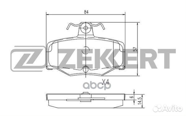 Колодки торм. диск. задн. Nissan Almera (N16E)