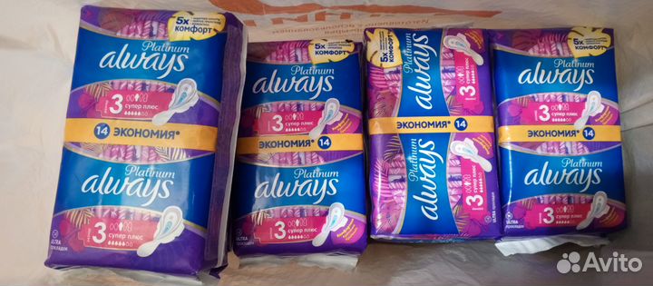 Прокладки Always Platinum Размер 2 3 4 5 6 Большие