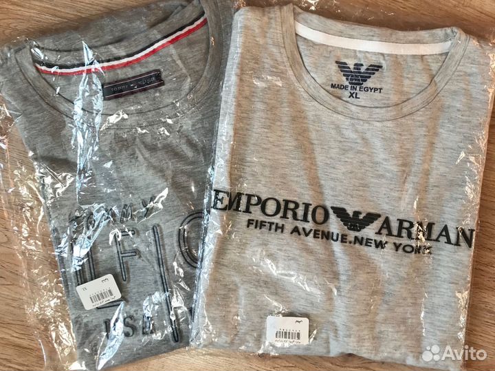 Футболка Emporio Armani и Tommy Hilfiger, XL