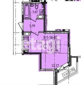 Квартира-студия, 26 м², 16/16 эт.