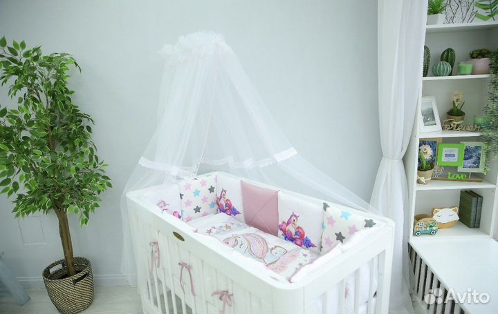 Бортики / Детское постельное белье(Сатин) 18в1