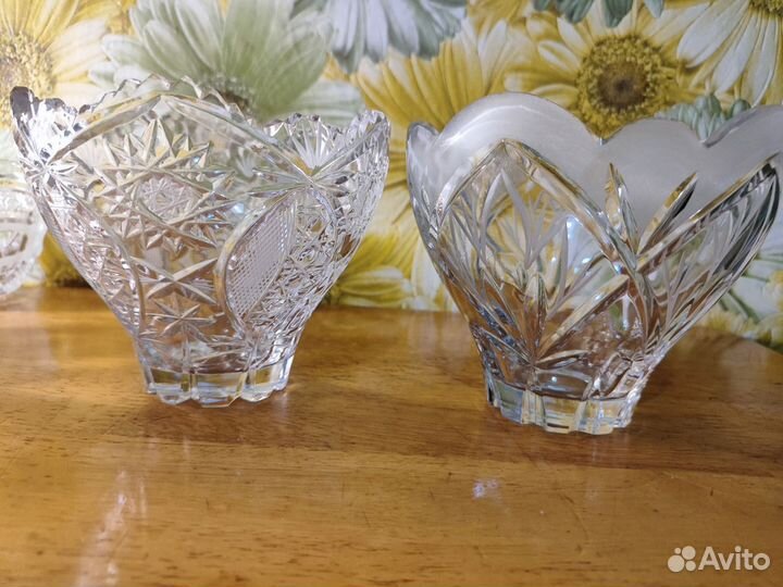 Хрустальная конфетница, ваза, салатник, хрусталь