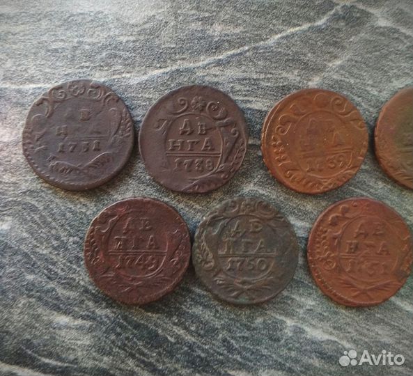 Денга 1731 - 1753 Полушка 1735-1736