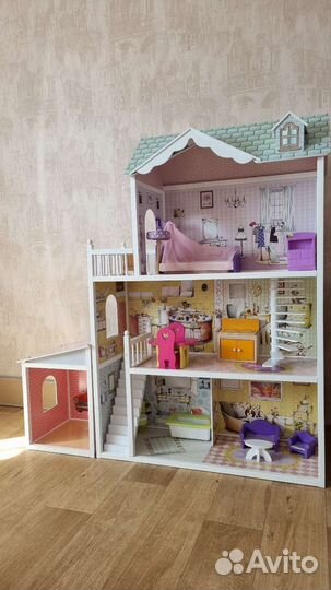 Кукольный домик для барби с мебелью