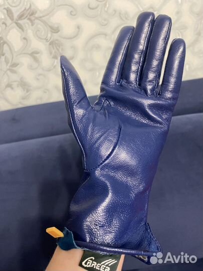 Перчатки женские кожаные