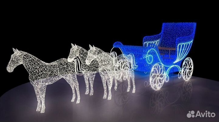 Световая фигура, олень уличный